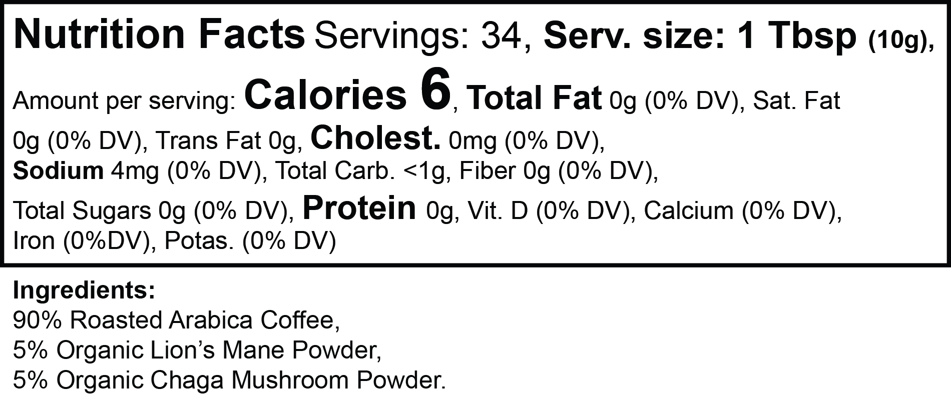 MOMO Vitality Mushroom Coffee (Medium Roast)